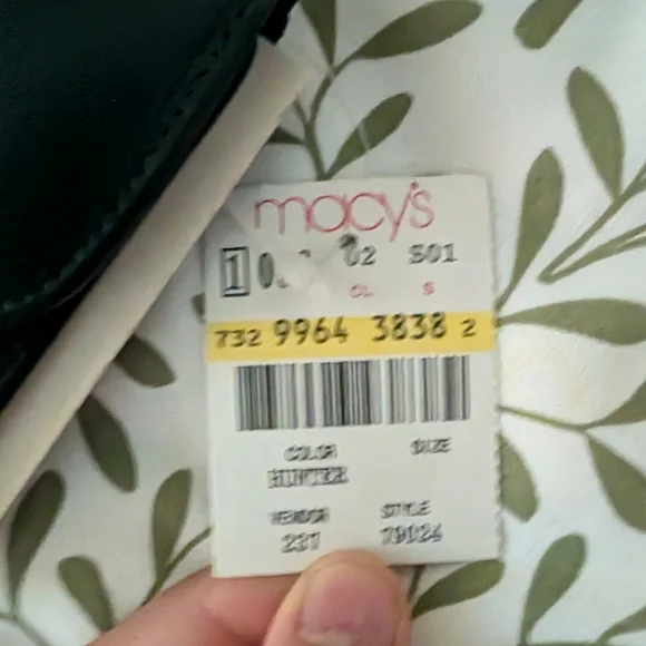 Chic Dark Green Leather Clutch - Picture 2 of 6